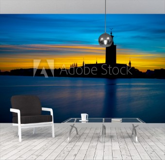 Picture of City Hall Stockholm Sunset